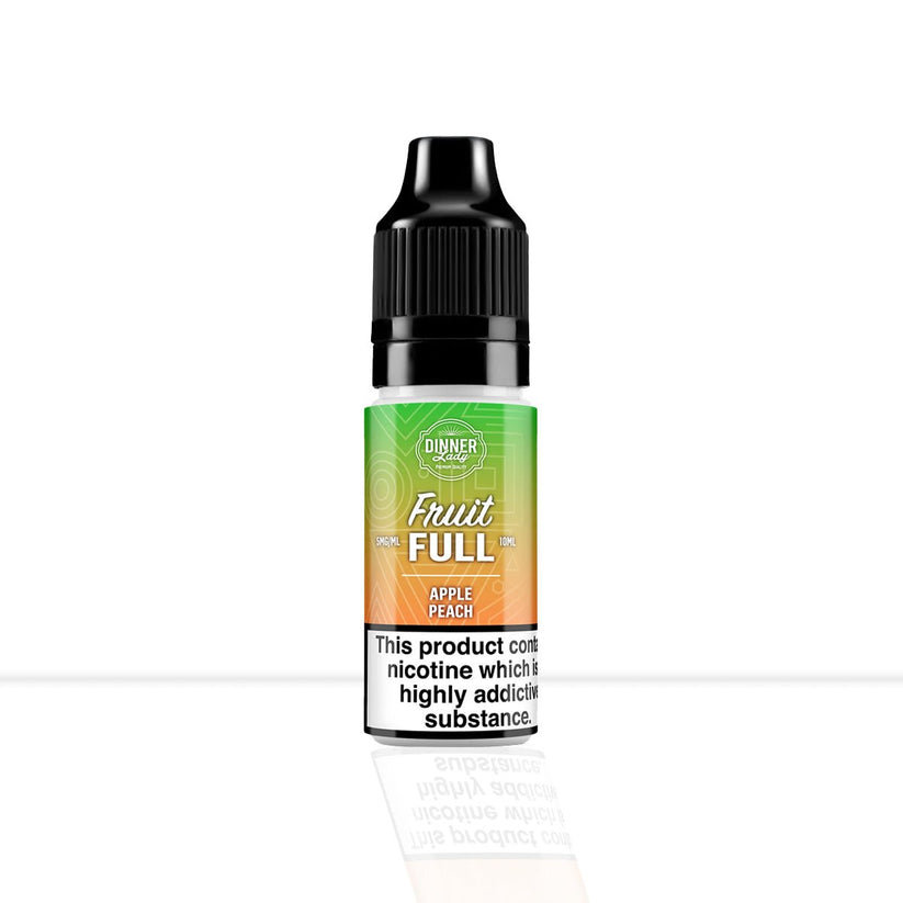 Apple Peach Nic Salt E-Liquid Dinner Lady Fruit Full Bar Salts | Free Shipping - 10ml | 10mg-10ml | 20mg