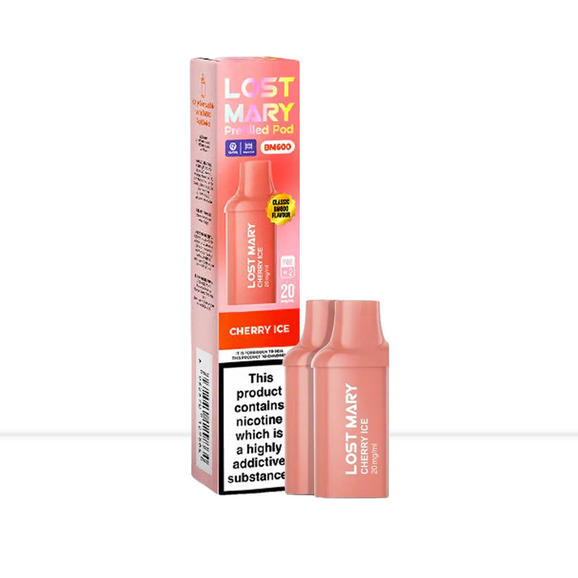 Lost Mary BM600 Cherry Ice Pods | Sweet Cherry Menthol Vape