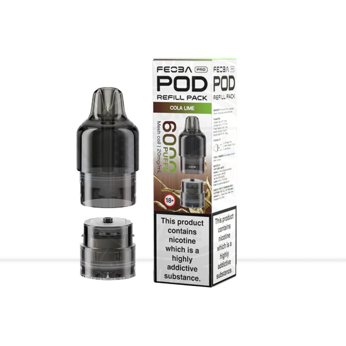 Cola Lime Feoba Pro Prefilled Pods - Cola Lime Feoba Pro Prefilled Pods