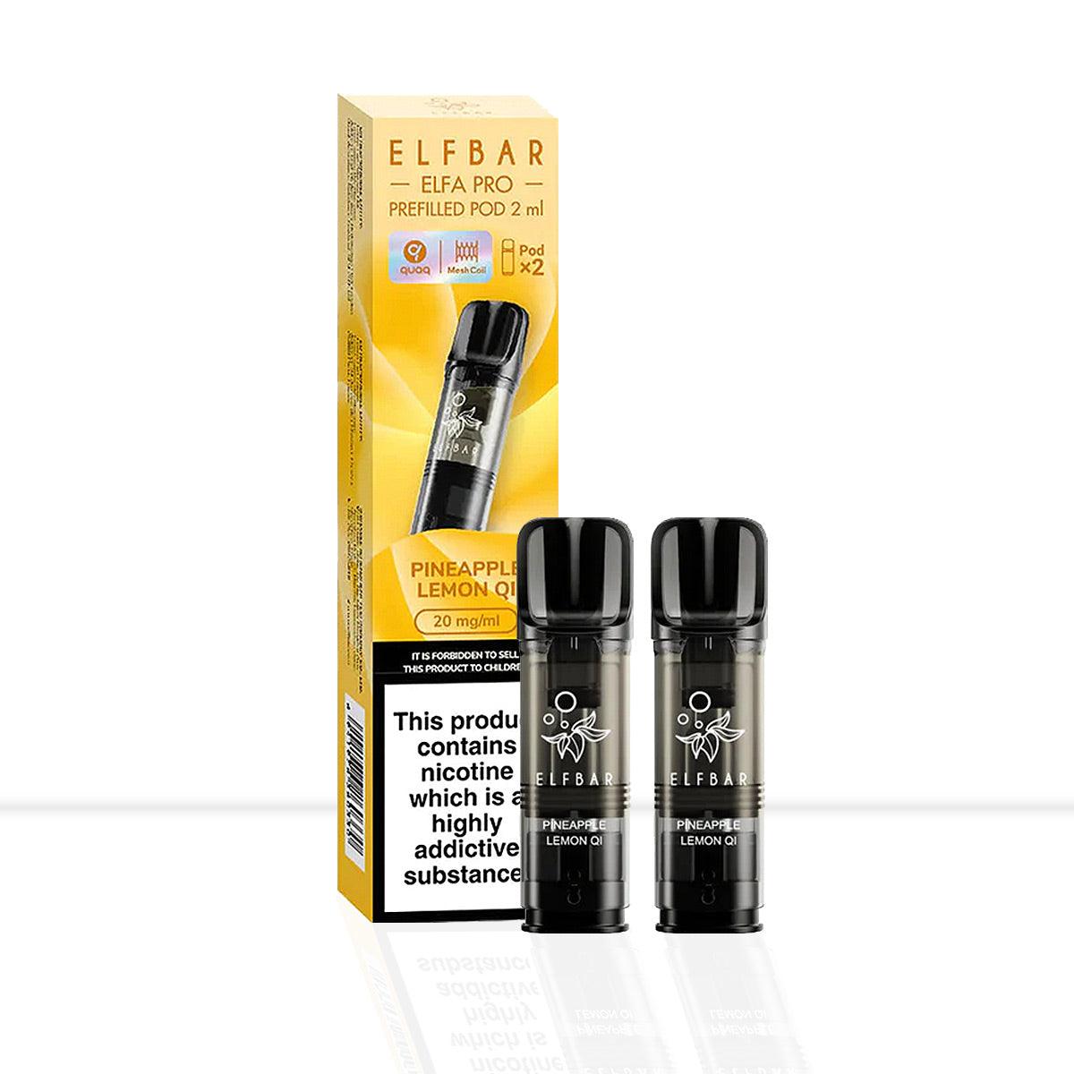 Elf Bar Elfa PRO Pineapple Lemon Soda Vape Pods - Elf Bar Elfa PRO Pineapple Lemon Soda Vape Pods - Pod & Refills