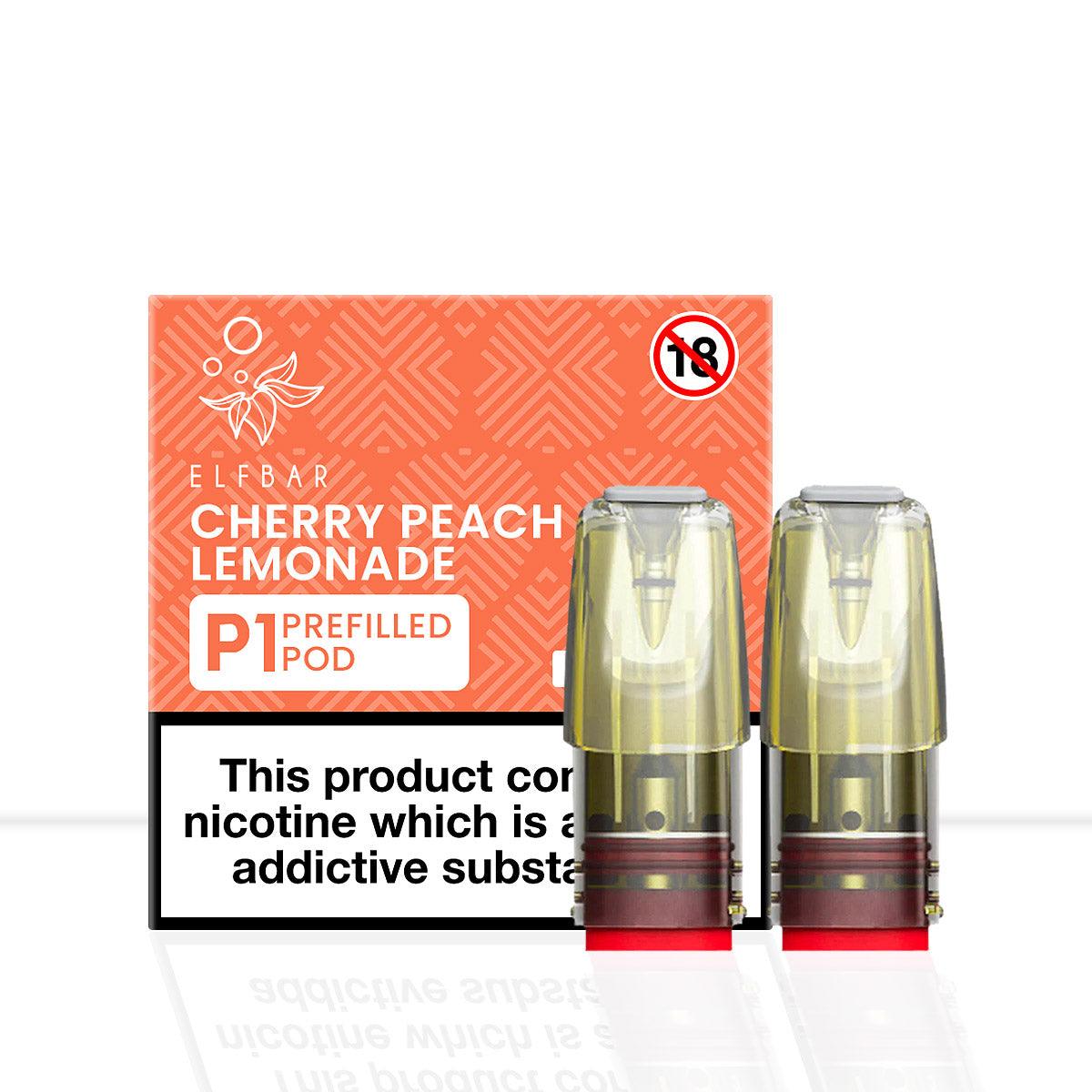 Elf Bar Mate P1 Cherry Peach Lemonade Vape Pods - Elf Bar Mate P1 Cherry Peach Lemonade Vape Pods - Pod & Refills