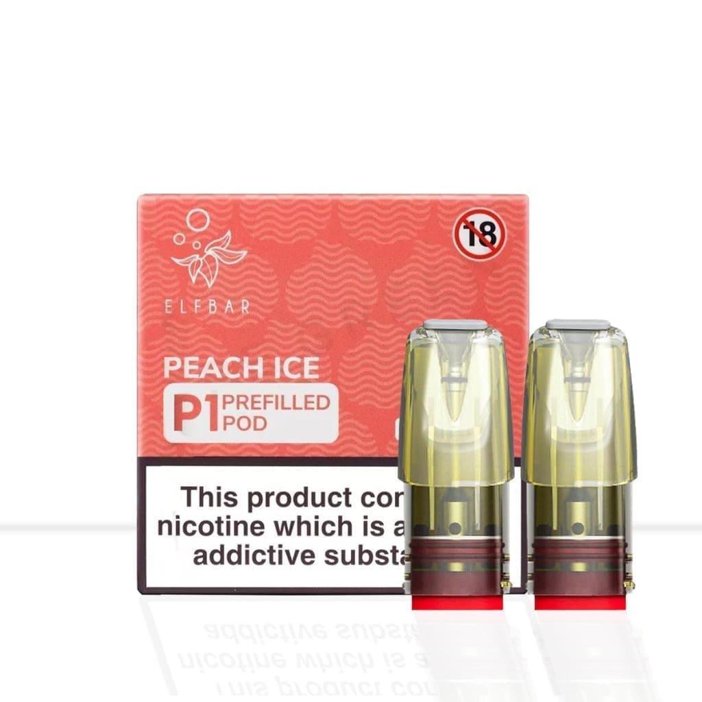 Elf Bar Mate P1 Peach Ice Vape Pods - Elf Bar Mate P1 Peach Ice Vape Pods - Pod & Refills