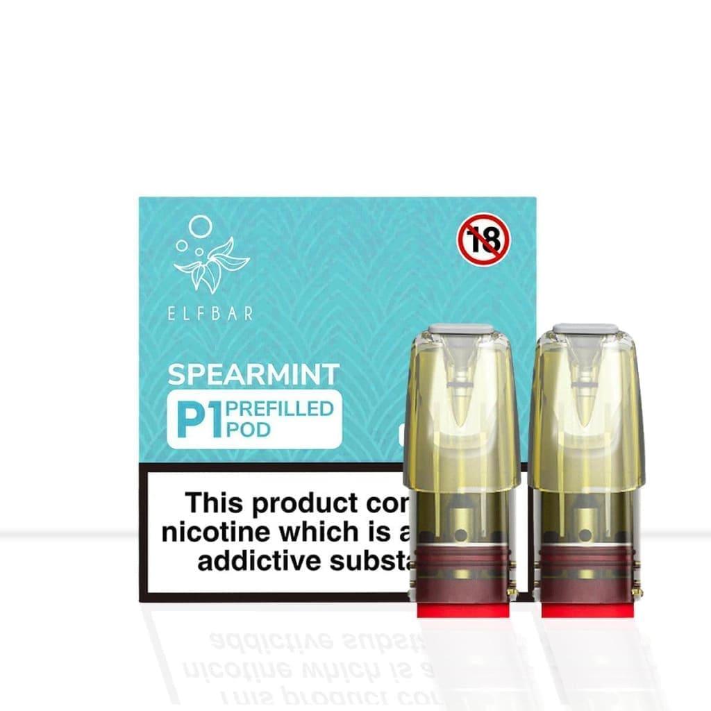 Elf Bar Mate P1 Spearmint Vape Pods - Elf Bar Mate P1 Spearmint Vape Pods - Pod & Refills