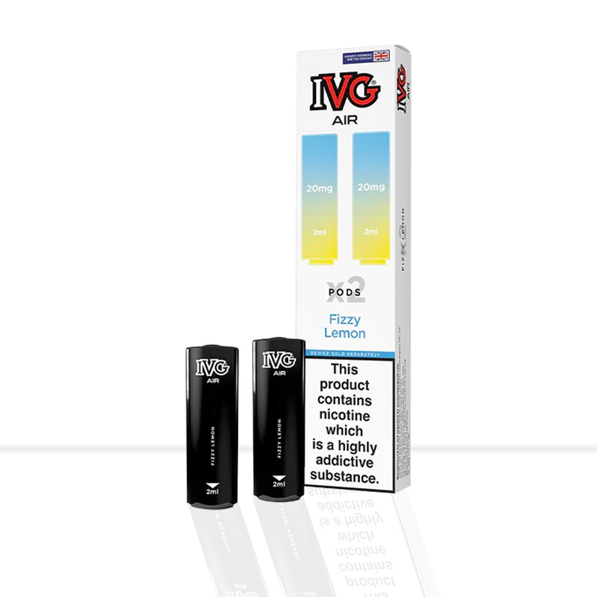 Fizzy Lemon IVG Air Prefilled Vape Pods - Fizzy Lemon IVG Air Prefilled Vape Pods