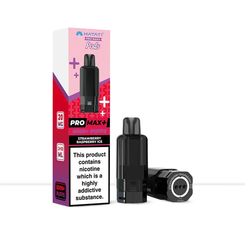 Hayati Pro Max+ Strawberry Raspberry Ice Pods | Cool Berry Vape