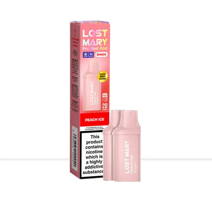 Lost Mary BM600 Peach Ice Prefilled Vape Pods | Free Shipping - Default Title