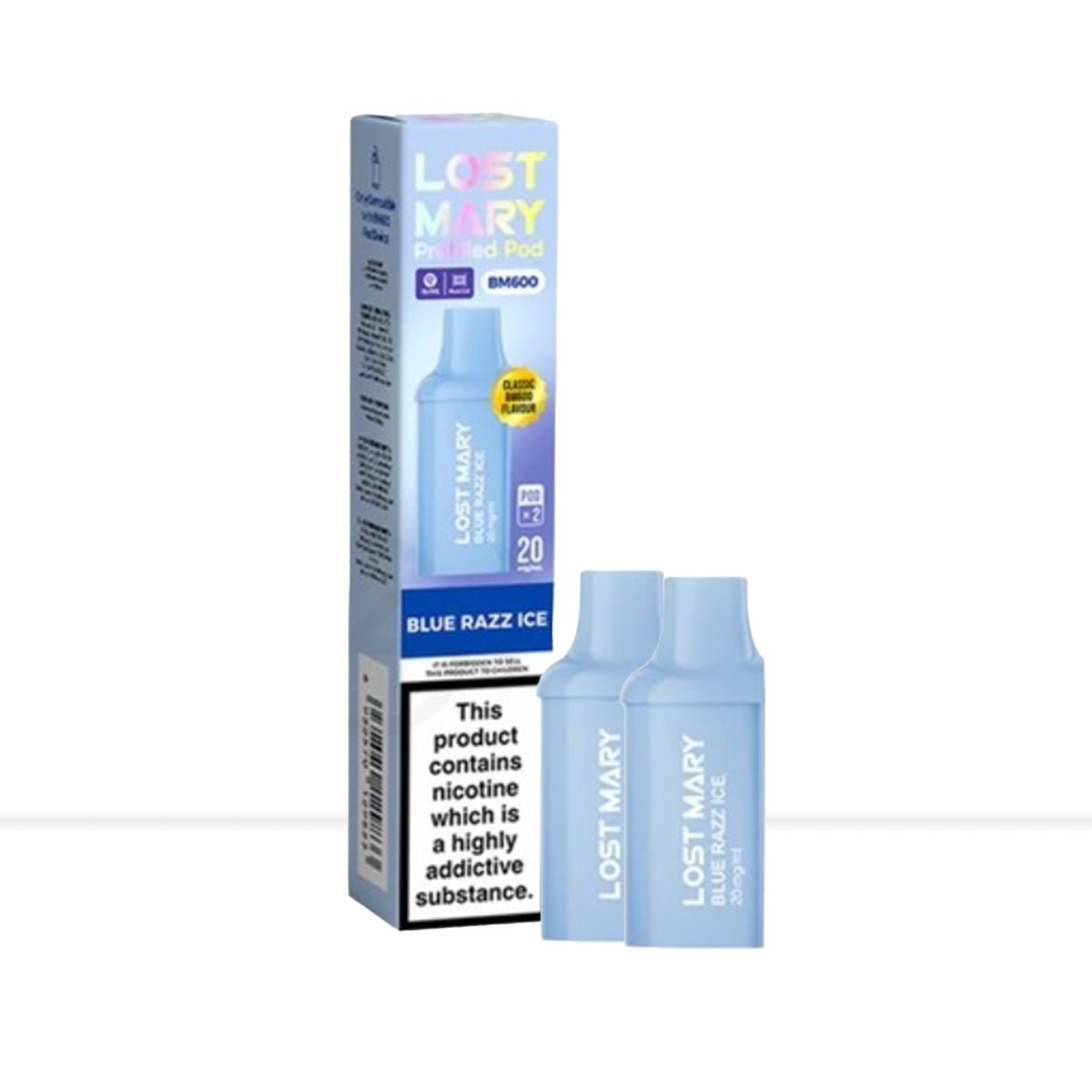 Lost Mary BM600 Prefilled Pods Blue Razz Ice | Free Shipping Lost Mary BM600 Prefilled Pods Blue Razz Ice | Free Shipping