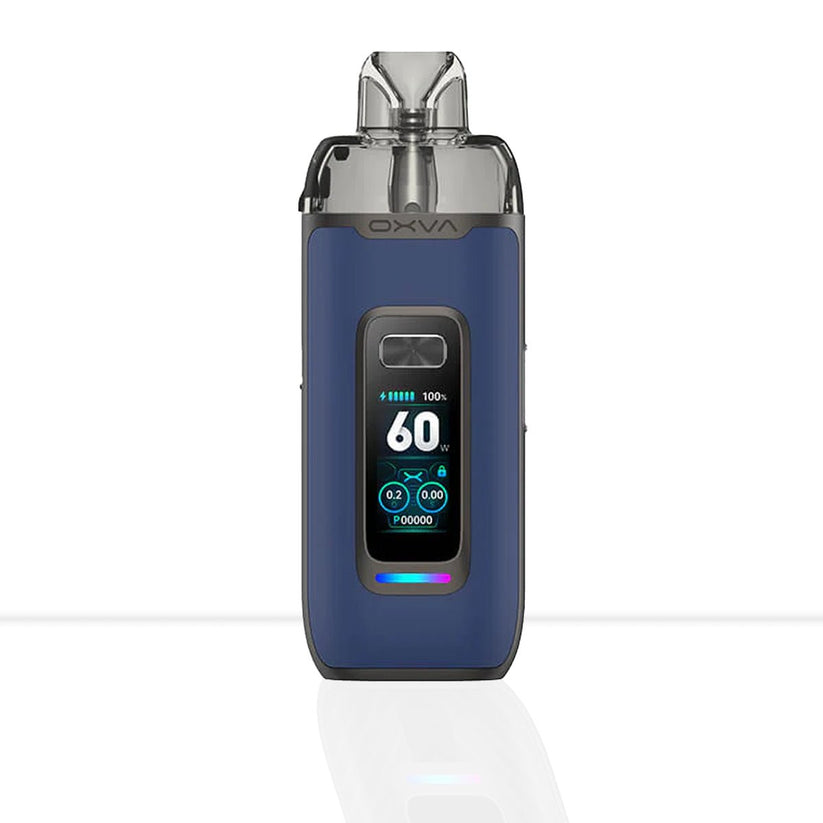 Oxva VPrime Pod Vape | Compact, Refillable, Adjustable Airflow - Black Carbon-Natural Green