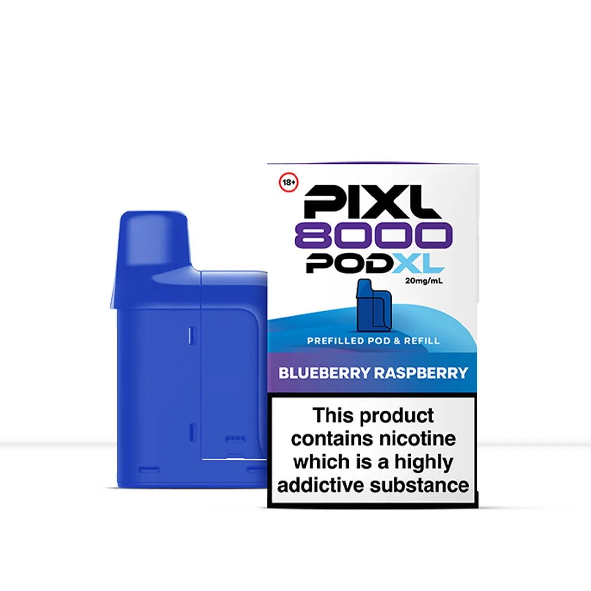 Pixl 8000 Pod XL Blueberry Raspberry Refill | 20mg Nic Salt