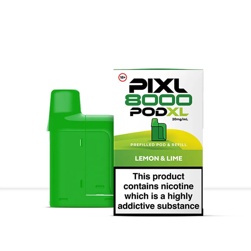 Pixl 8000 Pod XL Lemon & Lime Refill | 20mg Nic Salt Pods - Default Title
