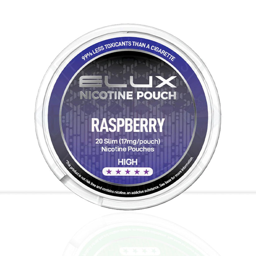 Elux Nicotine Pouches Raspberry | Crisp Fresh Flavour - Medium - 14mg-High - 17mg