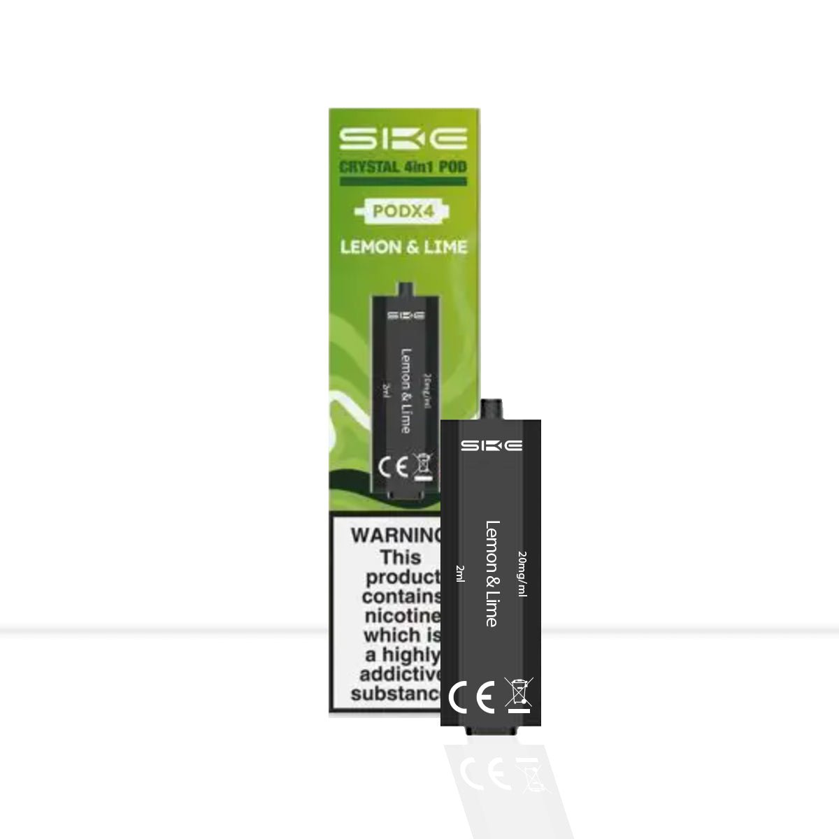 SKE Crystal 4in1 Lemon & Lime Vape Pods - SKE Crystal 4in1 Lemon & Lime Vape Pods