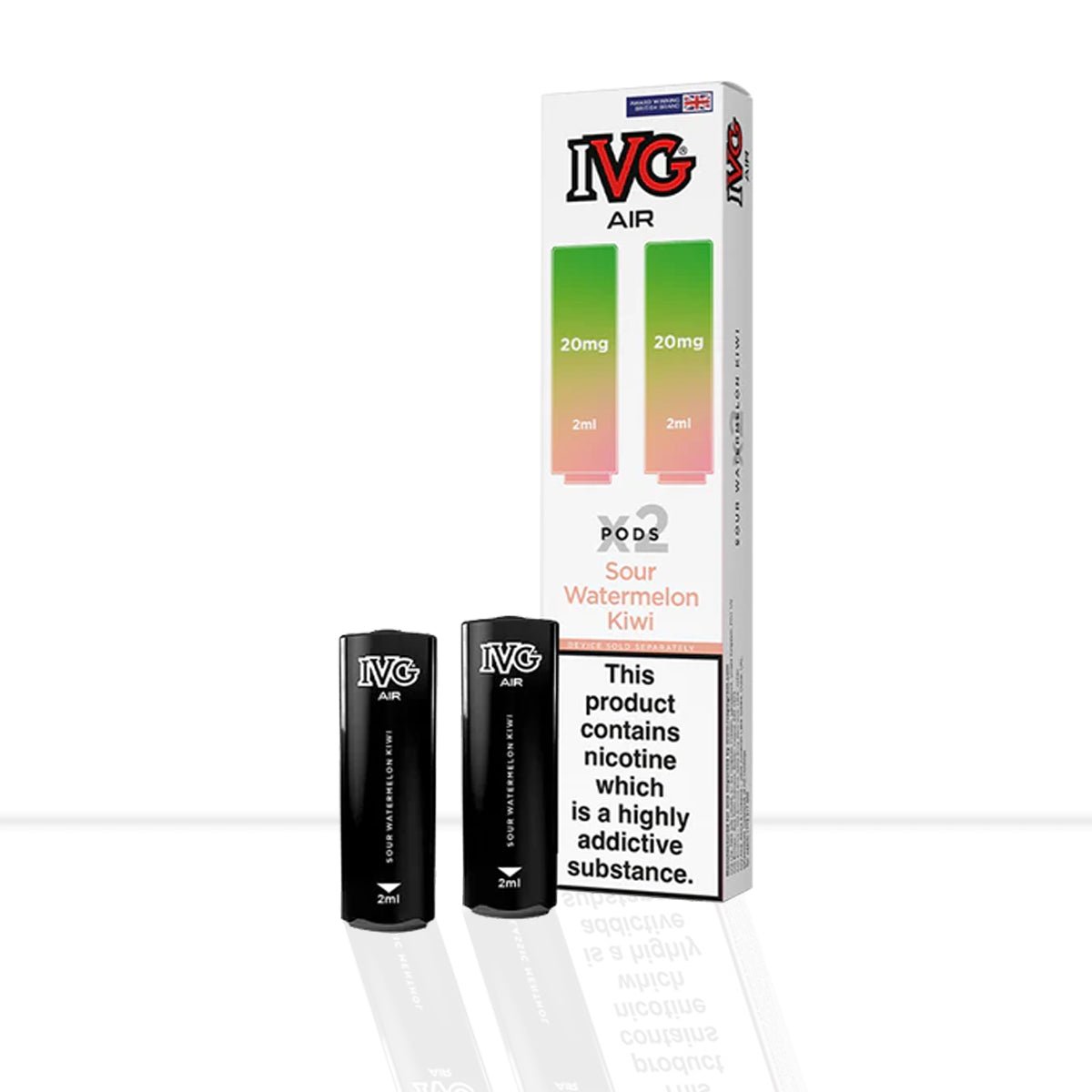 Sour Watermelon Kiwi IVG Air Prefilled Vape Pods - Sour Watermelon Kiwi IVG Air Prefilled Vape Pods