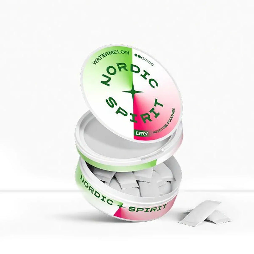 Watermelon Nordic Spirit Nicotine Pouches | 6-12mg | Free Shipping - Regular 6mg-Strong 9mg