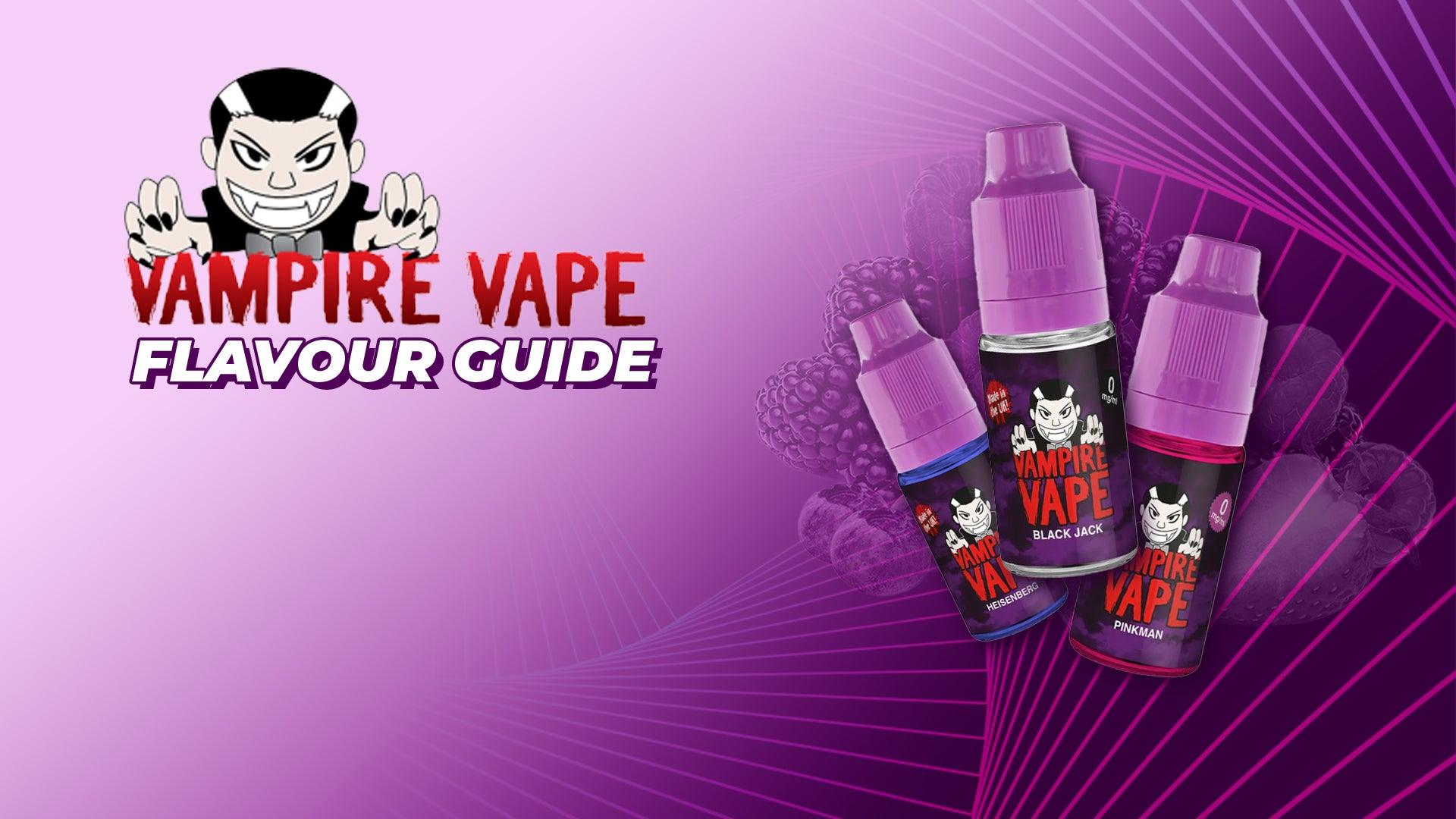 Vampire Vape Flavour Guide - Brand:Vampire Vape, Category:E-Liquids, Sub Category:Starter Liquids