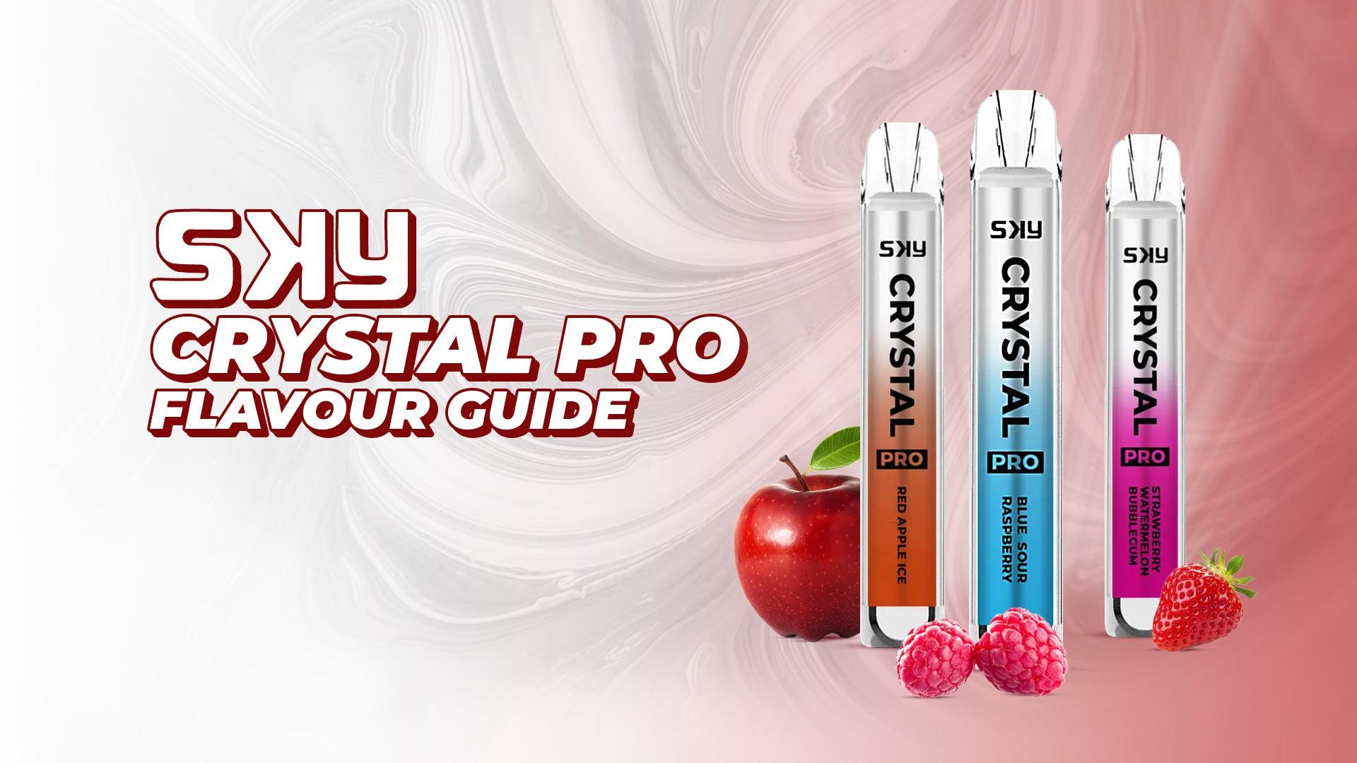 Sky Crystal Pro Flavour Guide - Brand:SKY, Category:Vape Kits, Sub Category:Disposables