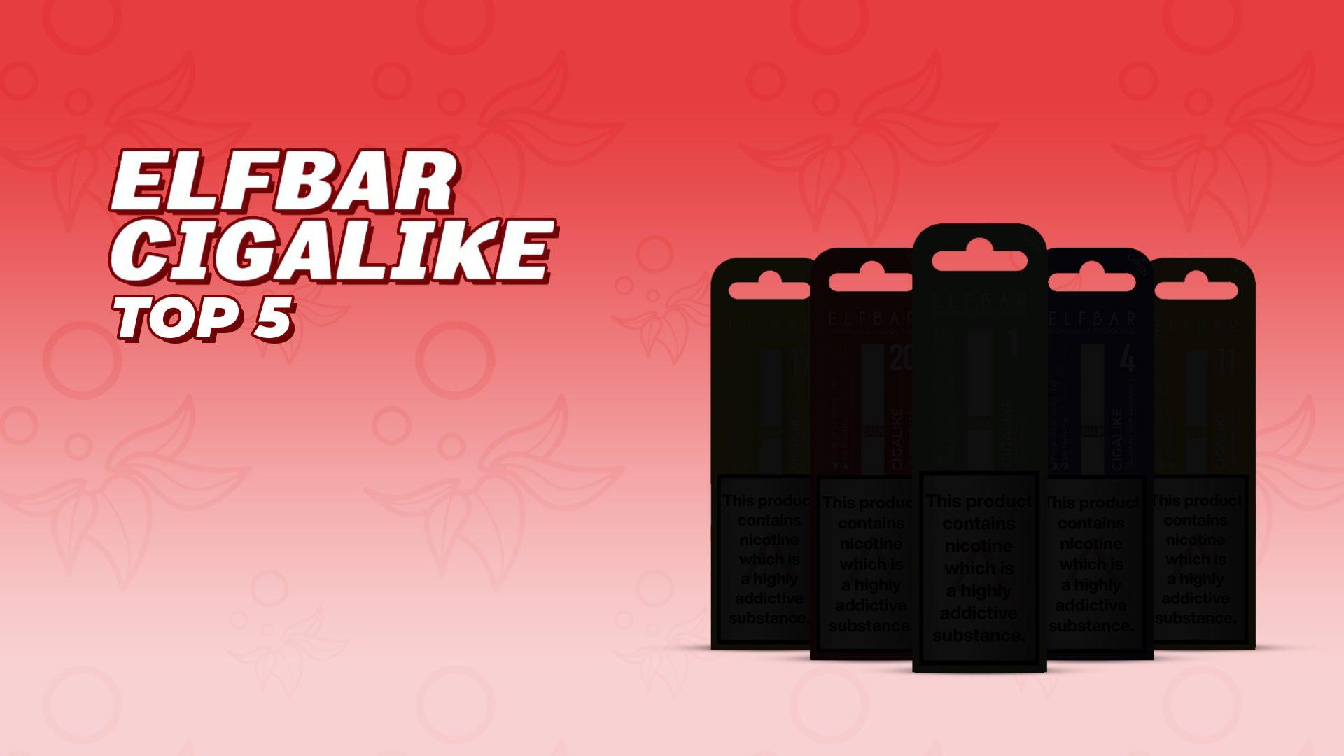 Top 5 Elf Bar Cigalike Disposable Vapes - Brand:Elf Bar, Category:Vape Kits, Sub Category:Disposables
