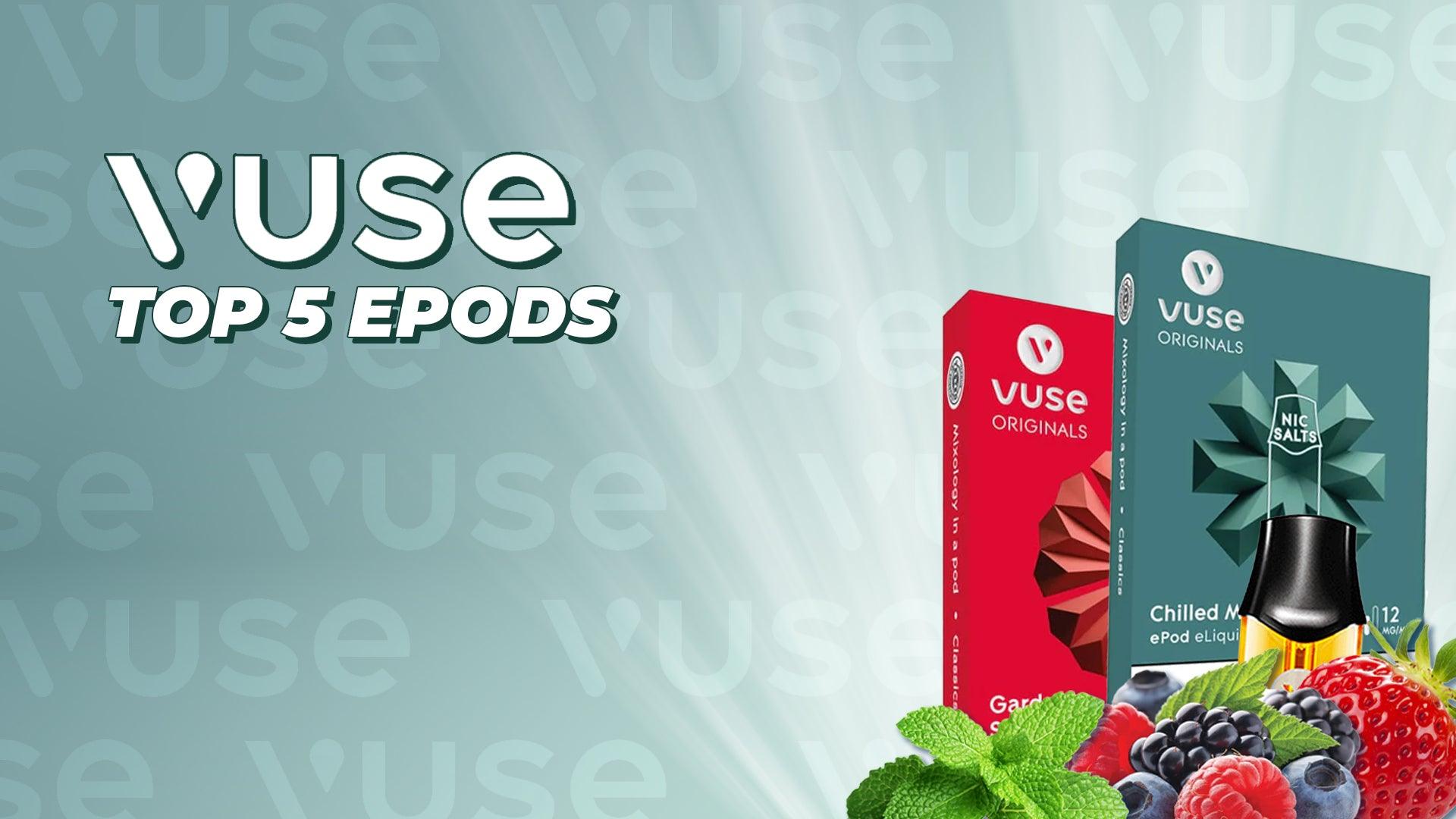 Top 5 Vuse Epod Pods - Brand:Vuse, Category:Pods & Cartridges, Sub Category:Prefilled Pods