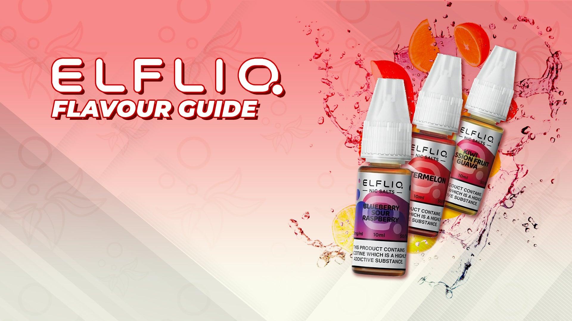 Elf Bar Elfliq Flavour Guide - Brand:Elf Bar, Category:E-Liquids, Sub Category:Nicotine Salts