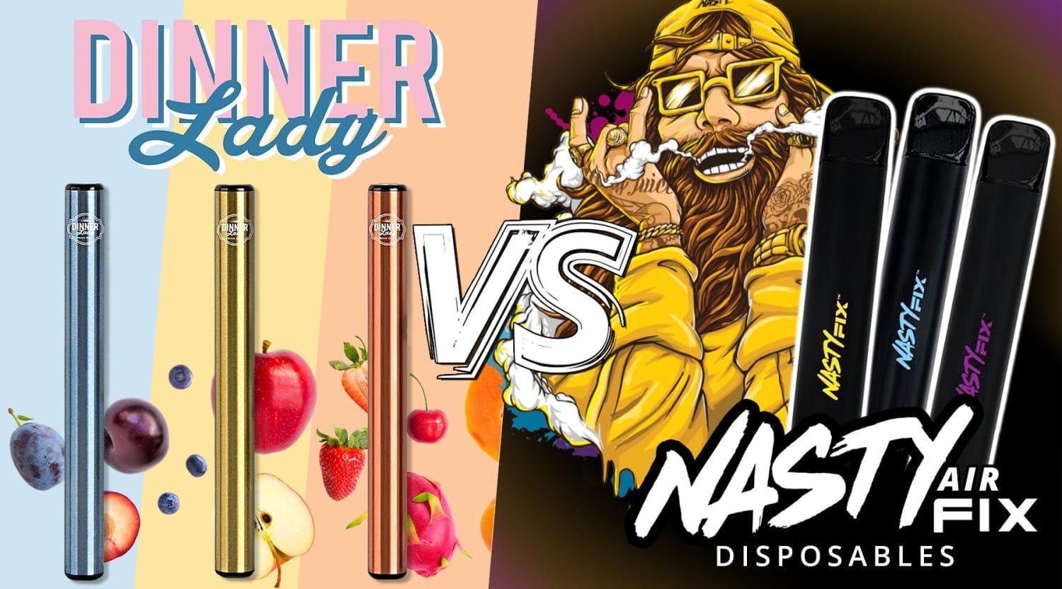 Dinner Lady Vs Nasty Fix Airfix Disposables - Brand:Dinner Lady, Brand:Nasty Juice, Category:Vape Kits, Sub Category:Disposables