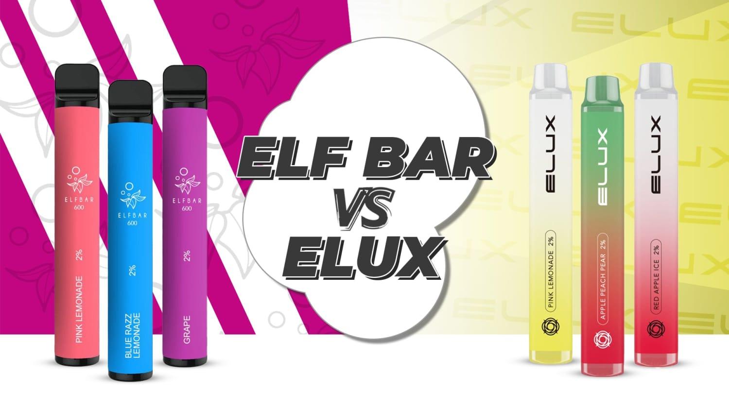 Elf Bar 600 VS Elux Legend - Brand:Elf Bar, Brand:Elux, Category:Vape Kits, Sub Category:Disposables
