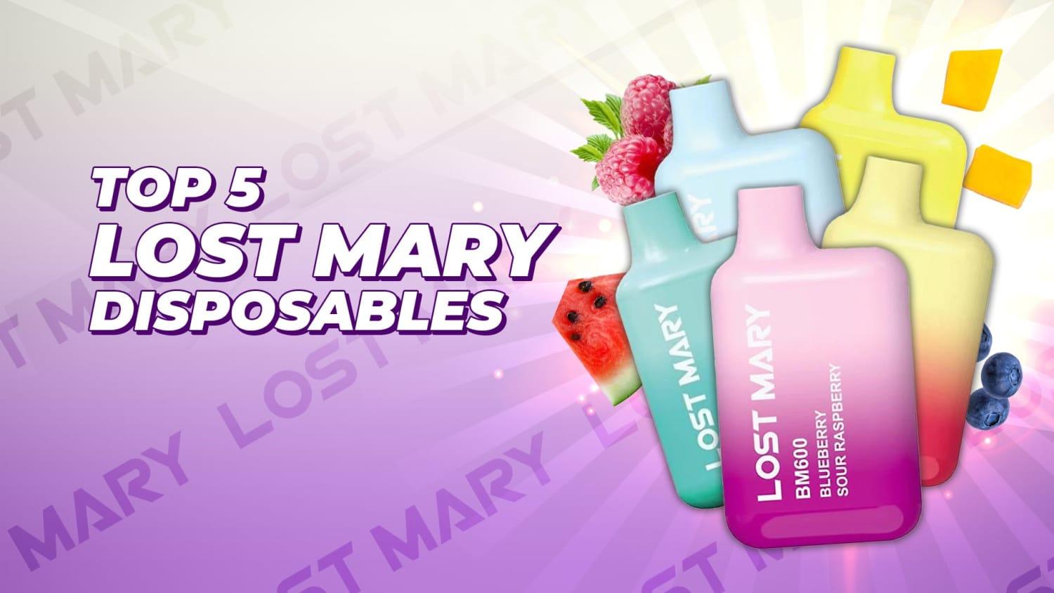 Top 5 Lost Mary BM600 Disposable Vapes - Brand:Elf Bar, Brand:Lost Mary, Category:Vape Kits, Sub Category:Disposables