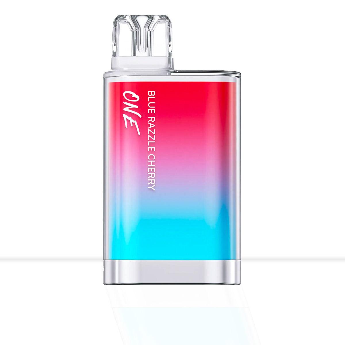 red and blue box-style disposable vape