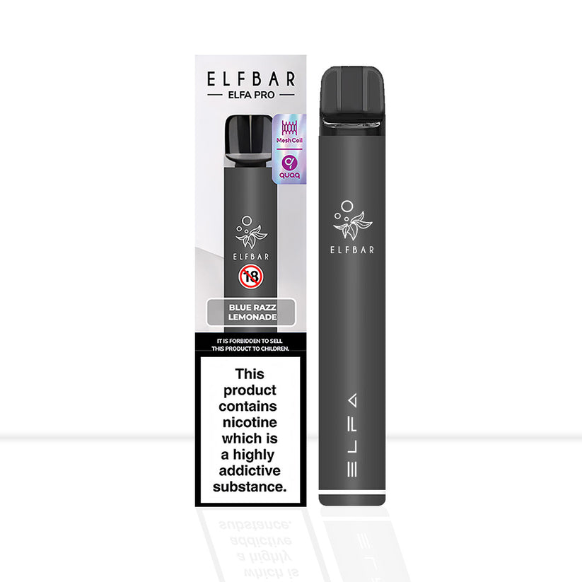 Elf Bar Elfa Pro Pod Vape Kit | Pre-Filled Pods & Fast Charging - Navy Blue & Blueberry Sour Raspberry-Aurora Pink & Pink Lemonade-Black & Blue Razz Lemonade-Aurora Purple & Watermelon-Aurora Blue & Kiwi Passionfruit Guava