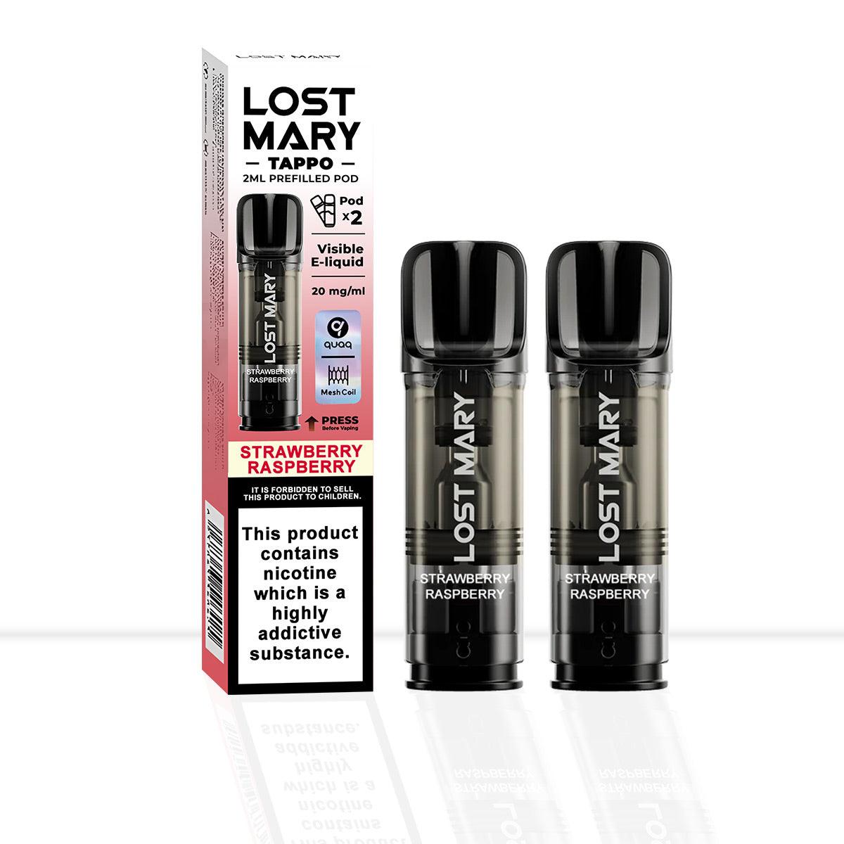 Lost Mary Tappo Strawberry Raspberry Vape Pods - Pod & Refills