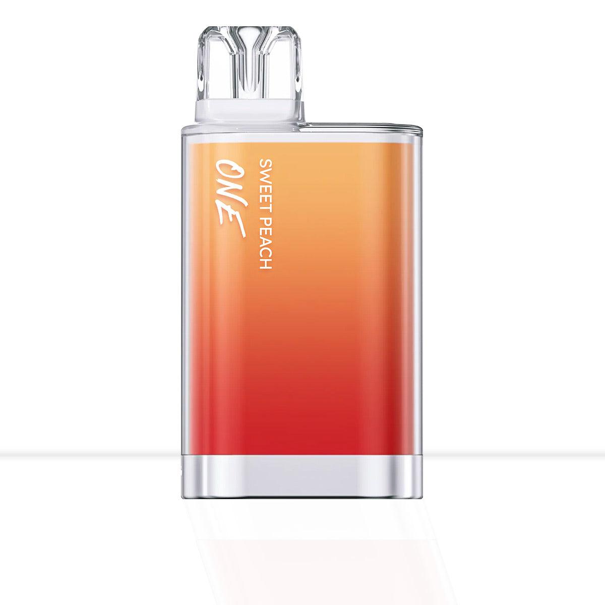 orange and red box-style disposable vape