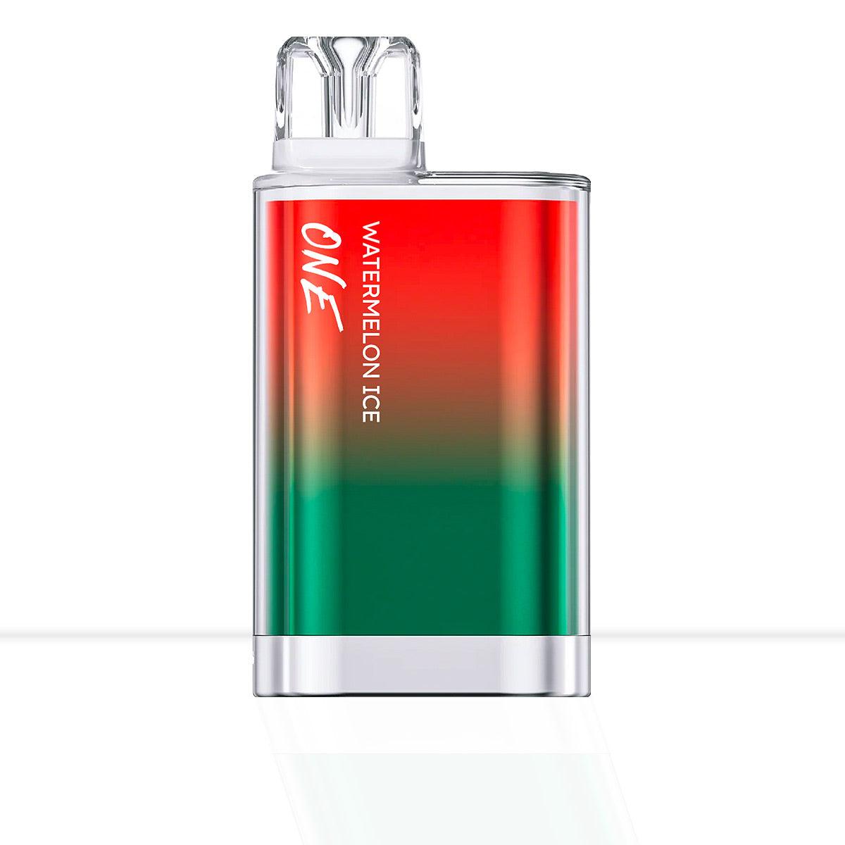 green and red box-style disposable vape
