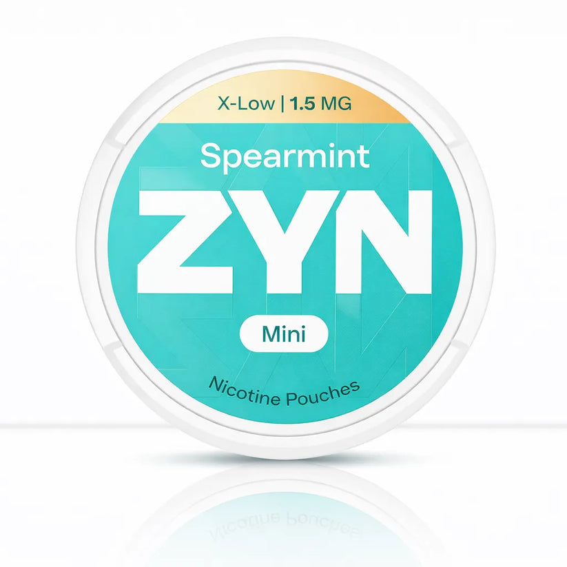 Spearmint ZYN Nicotine Pouch | Fresh Mint in Mini & Regular - X-Low 1.5mg-Low 3mg-Medium 6mg-Strong 11mg