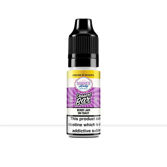 Dinner Lady Dessert Bar Berry Jam on Toast Nic Salt | Free Shipping - 10ml | 5mg-10ml | 10mg-10ml | 20mg
