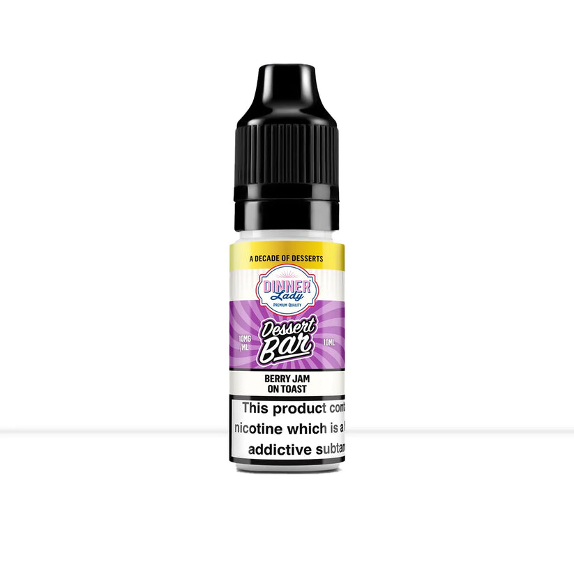 Dinner Lady Dessert Bar Berry Jam on Toast Nic Salt | Free Shipping - 10ml | 5mg-10ml | 10mg-10ml | 20mg