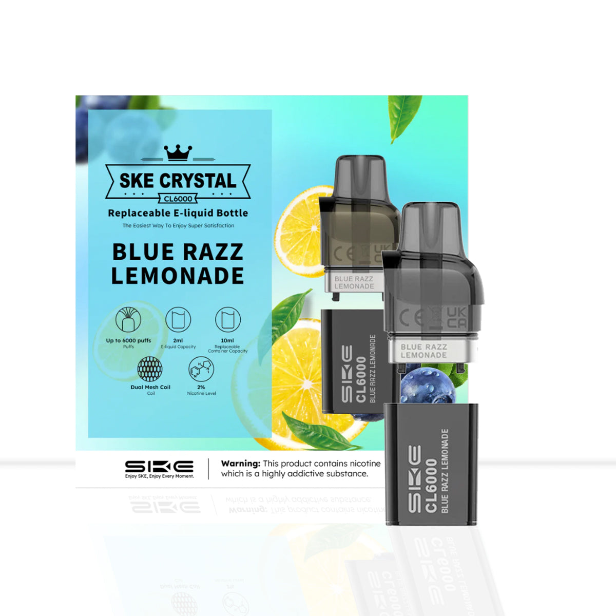 Cigara Salt Bar Blue Razz Nic Salt E-Liquid | 6 For £20 | Free Shipping