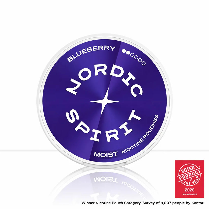 Blueberry Nordic Spirit Nicotine Pouches | 6-12mg | Free Shipping - Regular 6mg-Strong 9mg