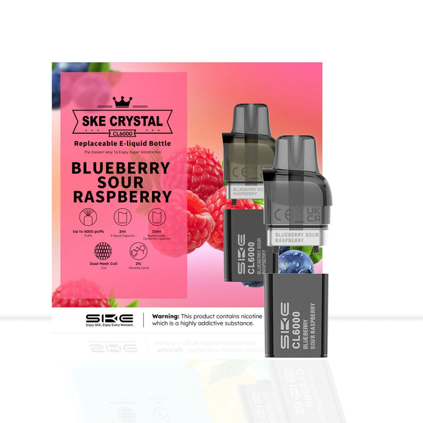 Blueberry Sour Raspberry SKE Crystal CL6000 Prefilled Pods | Free Shipping - Default Title