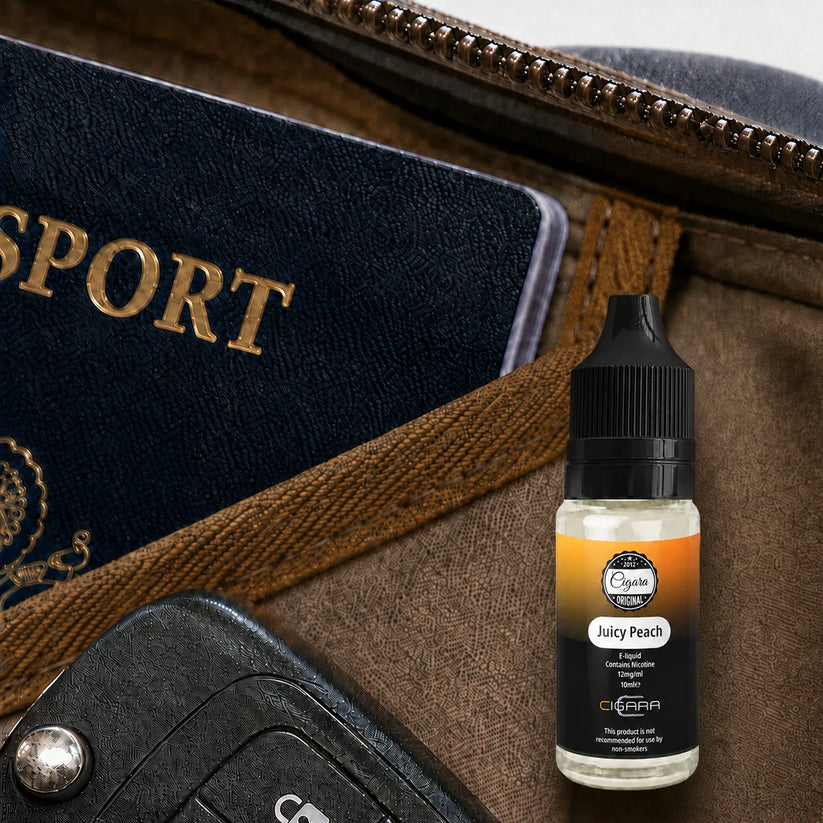 Buy Juicy Peach 70/30 E-Liquid Cigara Original | Free Shipping - 18mg | 10ml