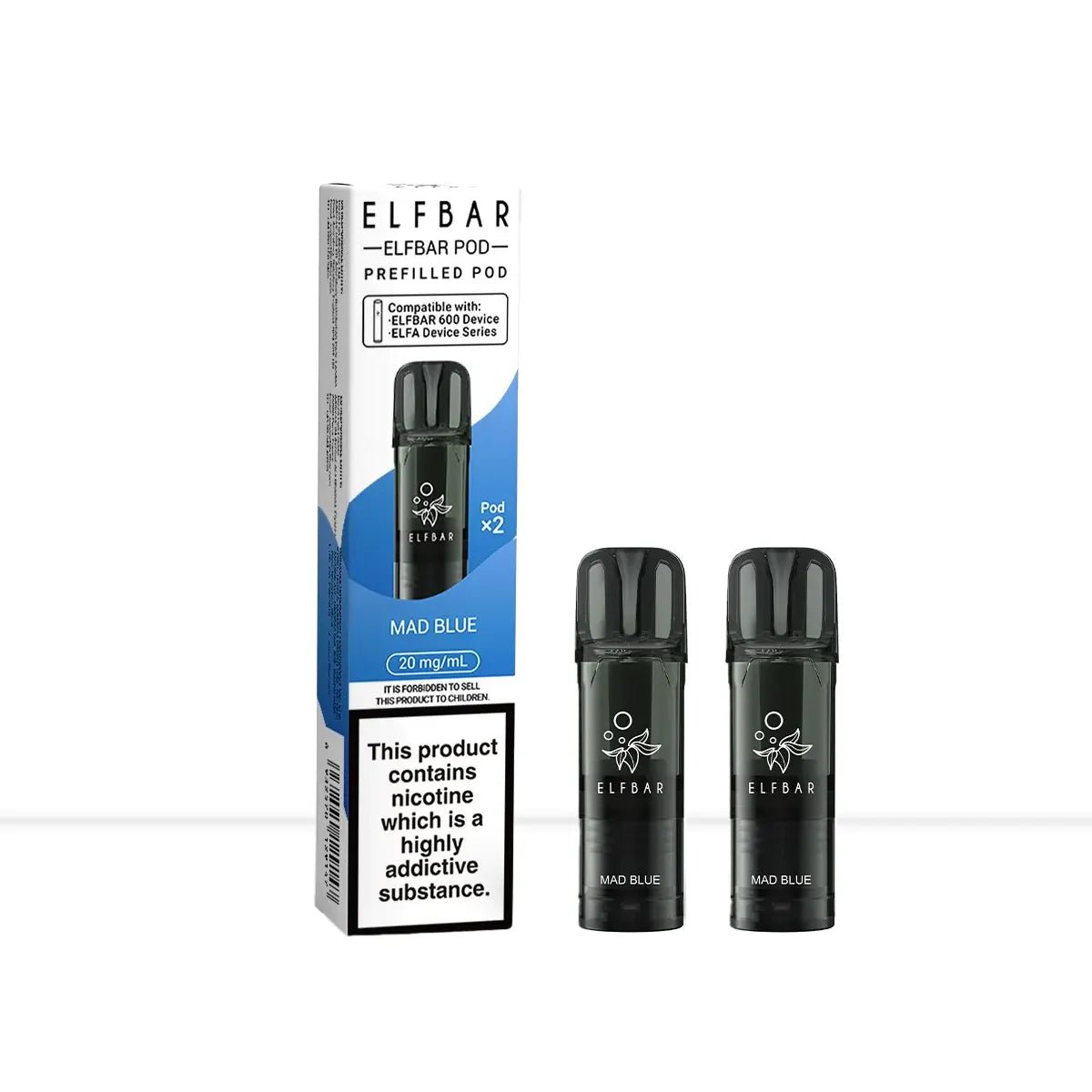 Elf Bar 600 Mad Blue Prefilled Vape Pods - Elf Bar 600 Mad Blue Prefilled Vape Pods