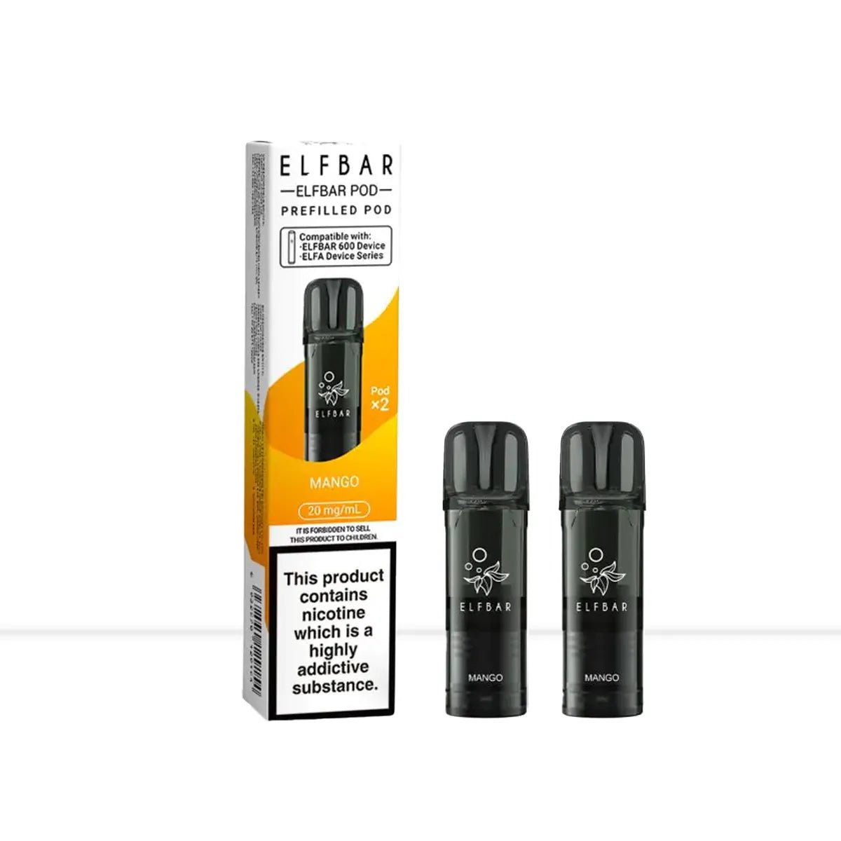 Elf Bar 600 Mango Prefilled Vape Pods - Elf Bar 600 Mango Prefilled Vape Pods