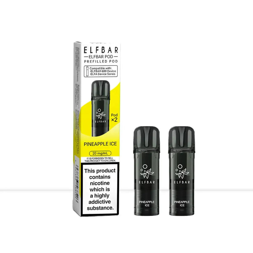 Elf Bar 600 Pineapple Ice Pods | 20mg Refill | Next Day UK - Default Title