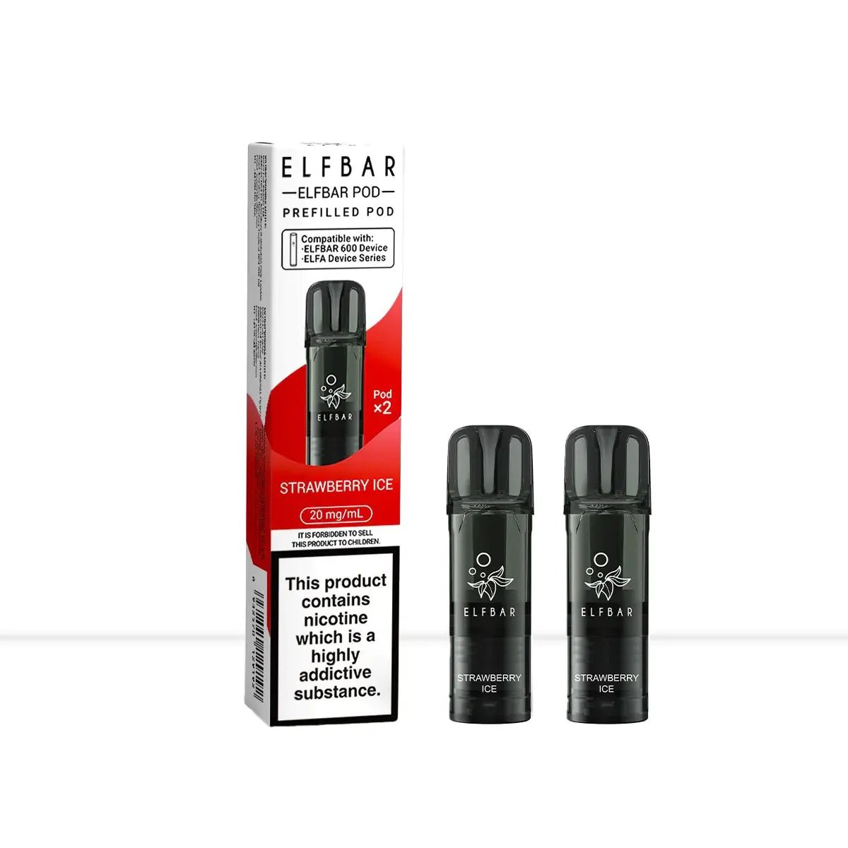 Elf Bar 600 Strawberry Ice Prefilled Vape Pods - Elf Bar 600 Strawberry Ice Prefilled Vape Pods