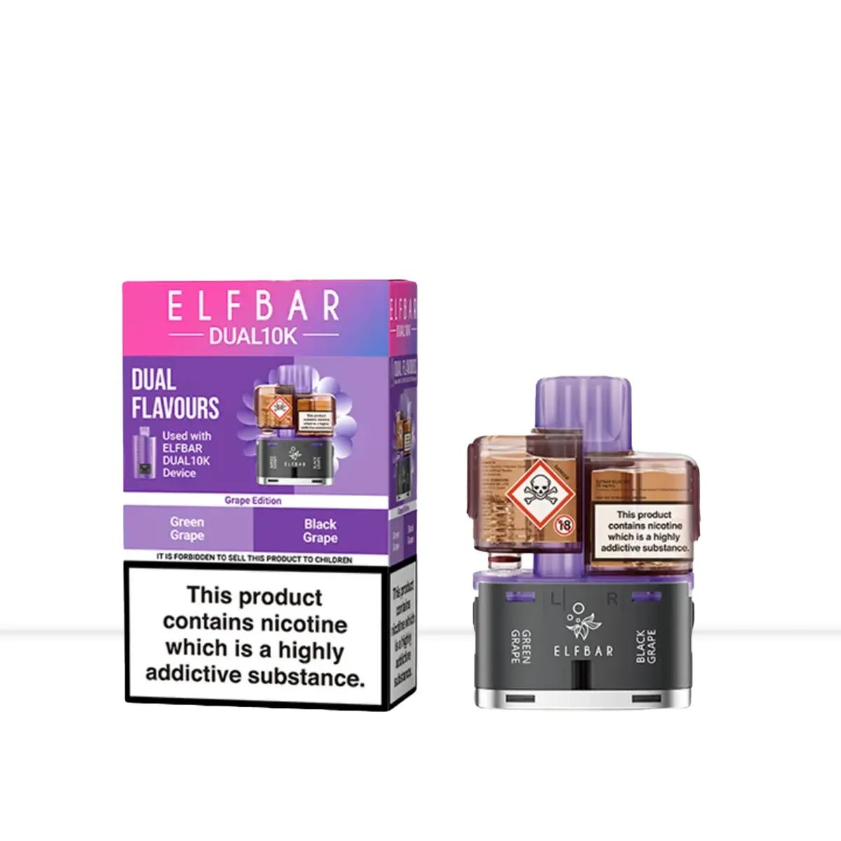 Elf Bar Dual 10K Grape Edition Prefilled Pods - Elf Bar Dual 10K Grape Edition Prefilled Pods