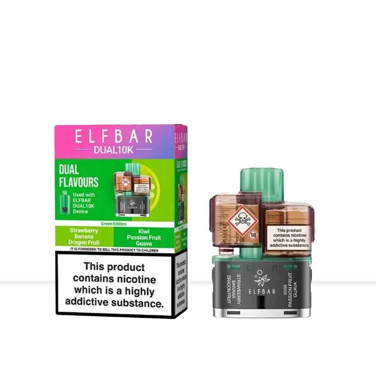 Elf Bar Dual 10K Green Edition Prefilled Pods - Elf Bar Dual 10K Green Edition Prefilled Pods