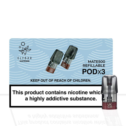 Buy Elf Bar Mate 500 Refillable Vape Pods | Free Shipping - 1.2 Ohms