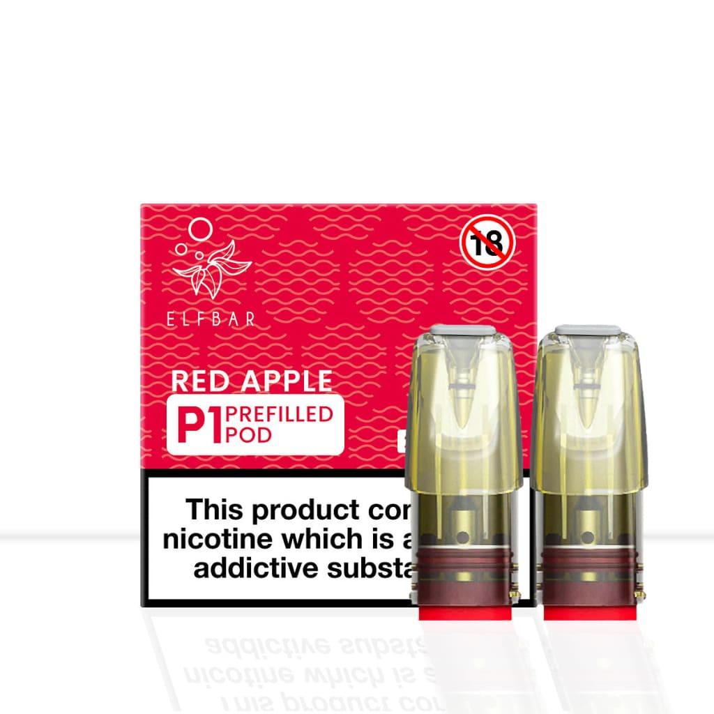 Elf Bar Mate P1 Red Apple Vape Pods - Elf Bar Mate P1 Red Apple Vape Pods - Pod & Refills