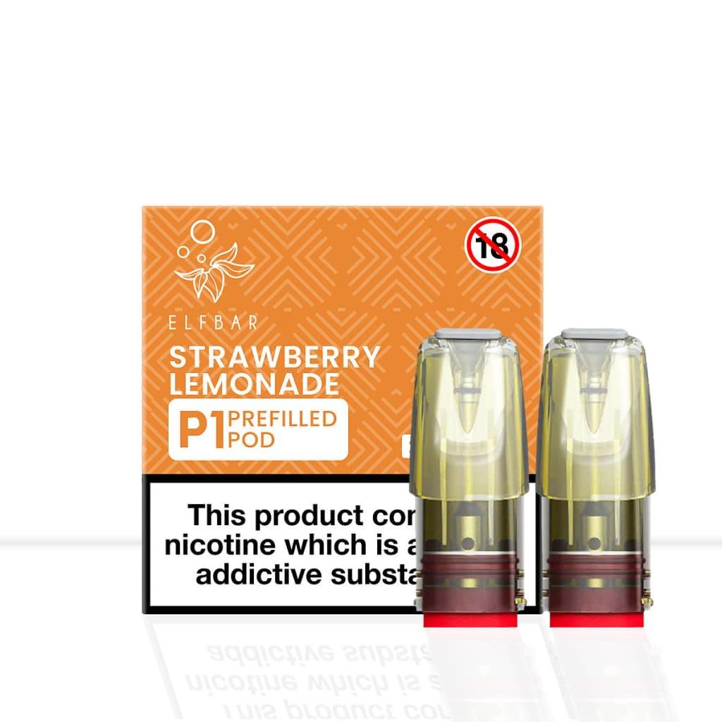 Elf Bar Mate P1 Strawberry Lemonade Vape Pods - Elf Bar Mate P1 Strawberry Lemonade Vape Pods - Pod & Refills