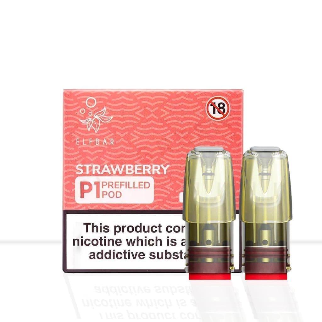 Elf Bar P1 Mate Strawberry Vape Pods - Elf Bar P1 Mate Strawberry Vape Pods - Pod & Refills