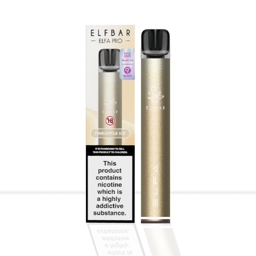 Elf Bar Elfa Pro Pod Vape Kit | Pre-Filled Pods & Fast Charging - Navy Blue & Blueberry Sour Raspberry-Aurora Pink & Pink Lemonade-Black & Blue Razz Lemonade-Aurora Purple & Watermelon-Aurora Blue & Kiwi Passionfruit Guava