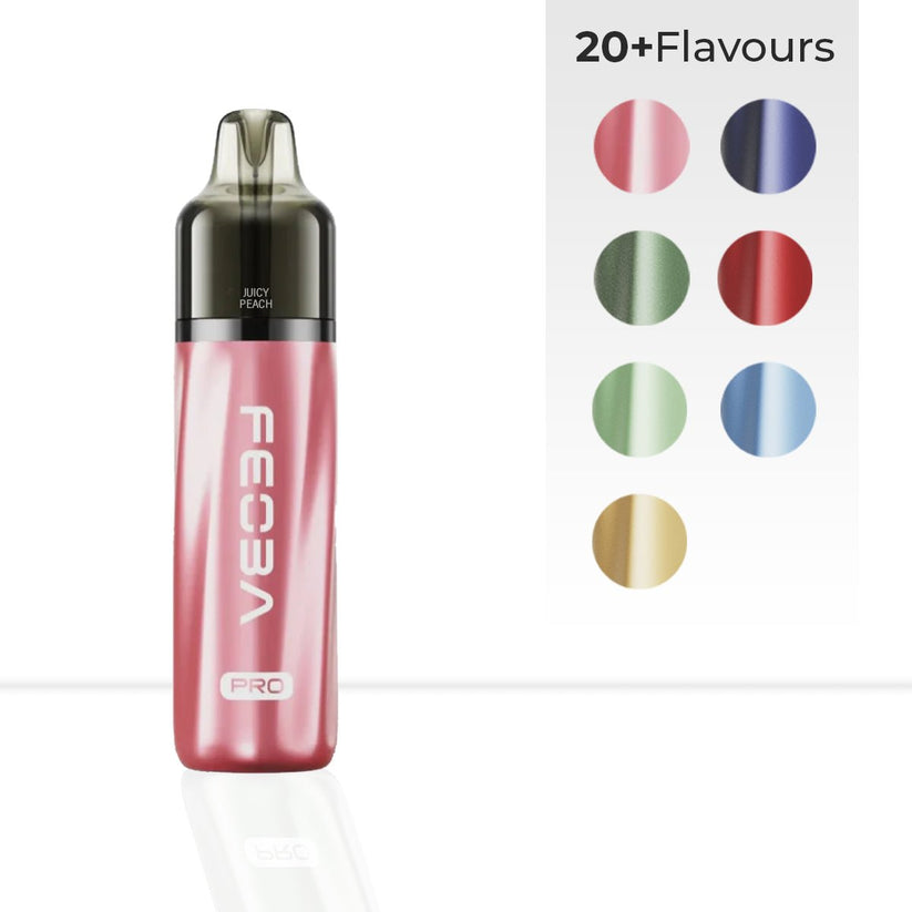 Feoba Pro Pod Vape Kit | 6000 Puff Prefilled Pod Device - Watermelon Ice-Fizzy Cherry-Juicy Peach-Strawberry Watermelon-Gummy Bear
